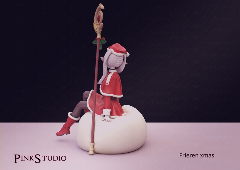 Pink Studio - 《Frieren》圣诞节主题3D打印模型|Pink Studio – Frieren Xmas (Christmas) – 3D Print Model