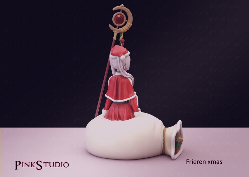Pink Studio - 《Frieren》圣诞节主题3D打印模型|Pink Studio – Frieren Xmas (Christmas) – 3D Print Model
