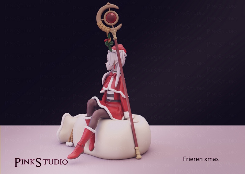 Pink Studio - 《Frieren》圣诞节主题3D打印模型|Pink Studio – Frieren Xmas (Christmas) – 3D Print Model