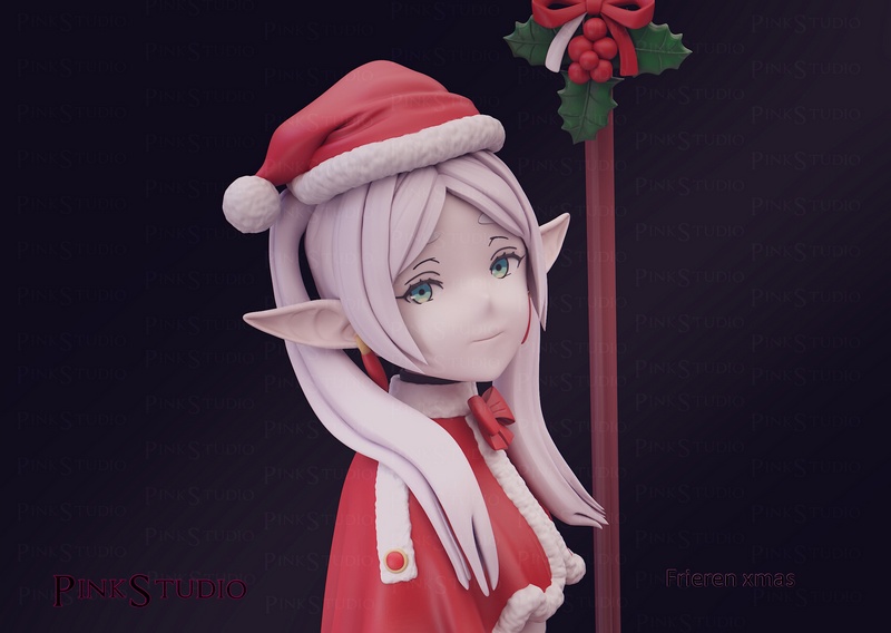 Pink Studio - 《Frieren》圣诞节主题3D打印模型|Pink Studio – Frieren Xmas (Christmas) – 3D Print Model