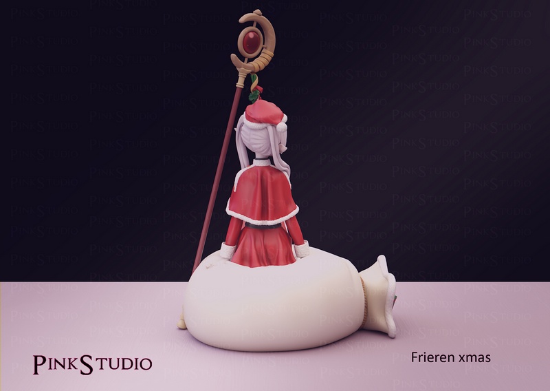 Pink Studio - 《Frieren》圣诞节主题3D打印模型|Pink Studio – Frieren Xmas (Christmas) – 3D Print Model