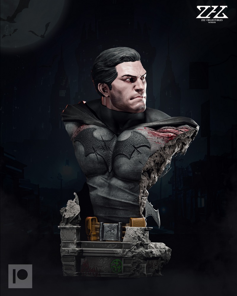 ZEZ工作室 Batman 3D打印模型|ZEZ Studios – Batman Bust – 3D Print Model