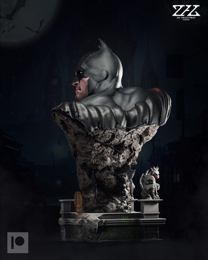 ZEZ工作室 Batman 3D打印模型|ZEZ Studios – Batman Bust – 3D Print Model