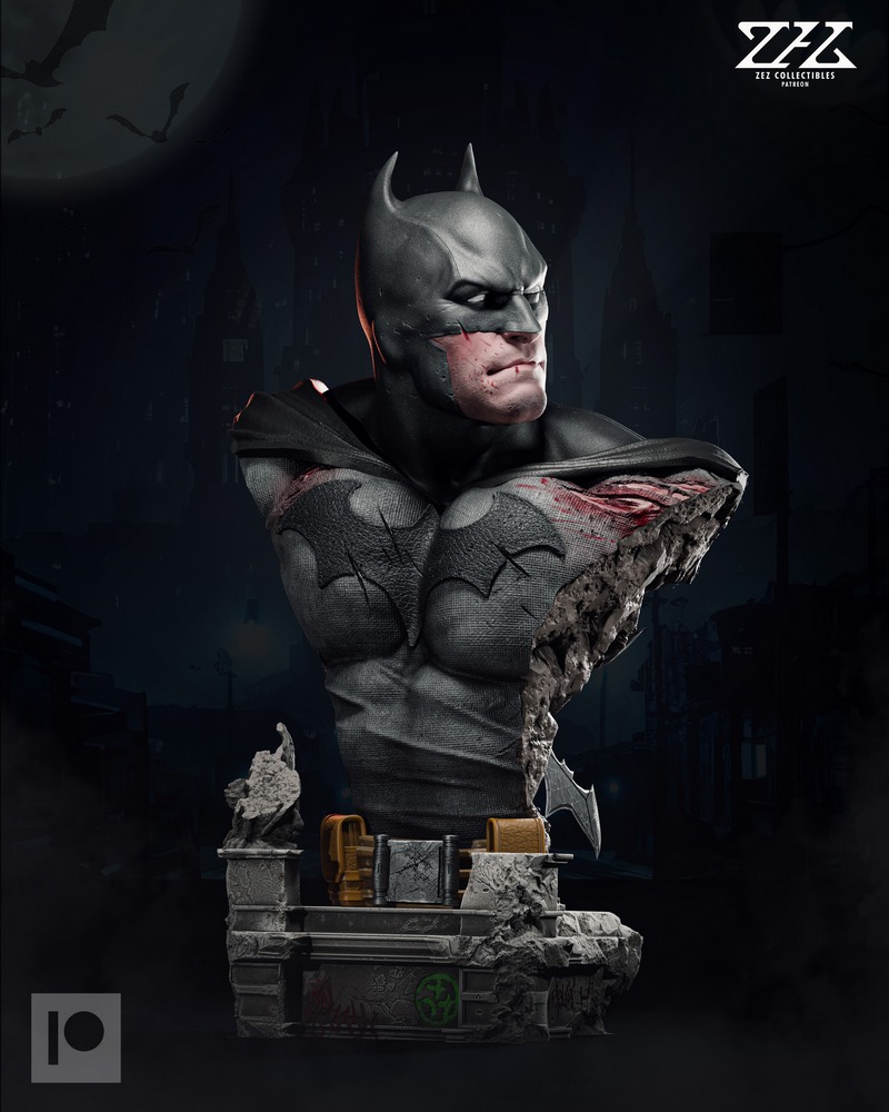 ZEZ工作室 Batman 3D打印模型|ZEZ Studios – Batman Bust – 3D Print Model
