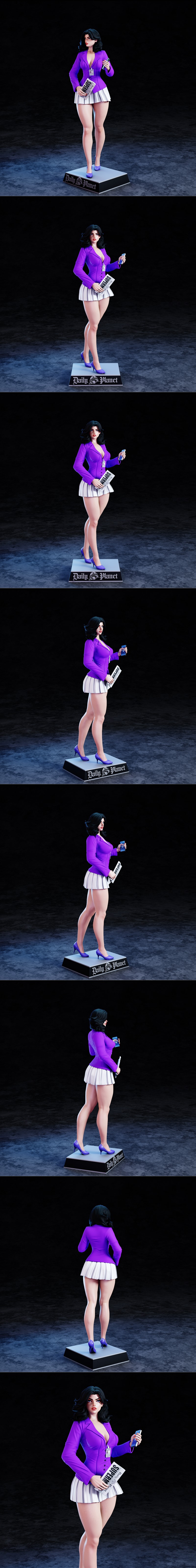 BrunoArt3D - 蓝色闪电洛伊丝·兰恩 3D打印模型|BrunoArt3D – Lois Lane – 3D Print Model STL