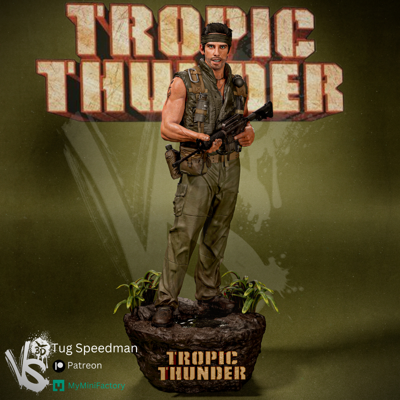 VS3D - 速度与激情：热带暴风雨3D打印模型|VS3D – Tug Speedman – Tropic Thunder – 3D Print Model