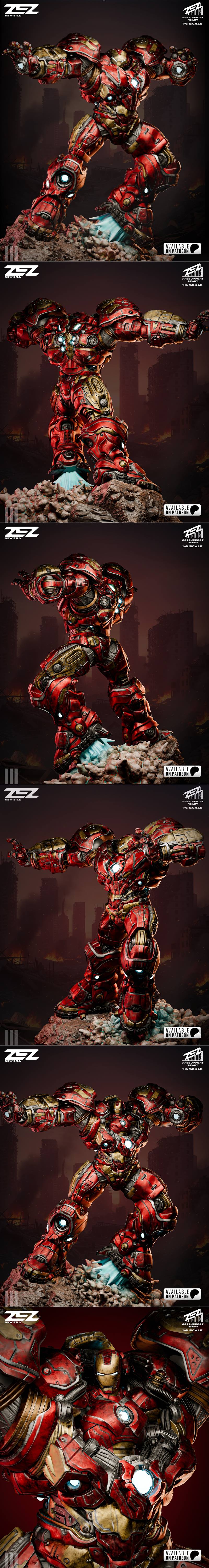 ZEZ工作室 Hulkbuster雕像 3D打印模型|ZEZ Studio – Hulkbuster Statue and Bust – 3D Print Model STL