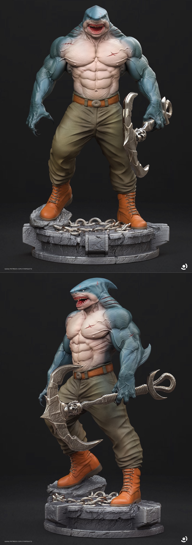 斯塔利恩奎托 3D打印模型：国王鲨|Stalyn Quito – King Shark – 3D Print Model STL