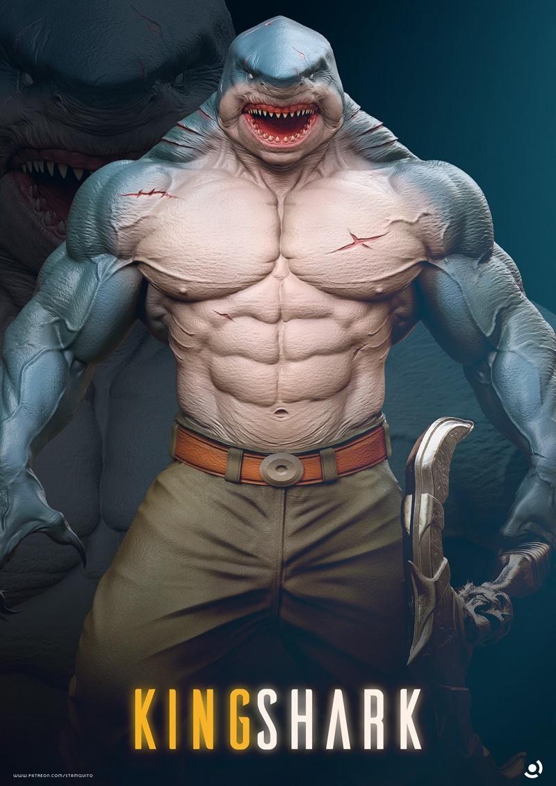 斯塔利恩奎托 3D打印模型：国王鲨|Stalyn Quito – King Shark – 3D Print Model STL