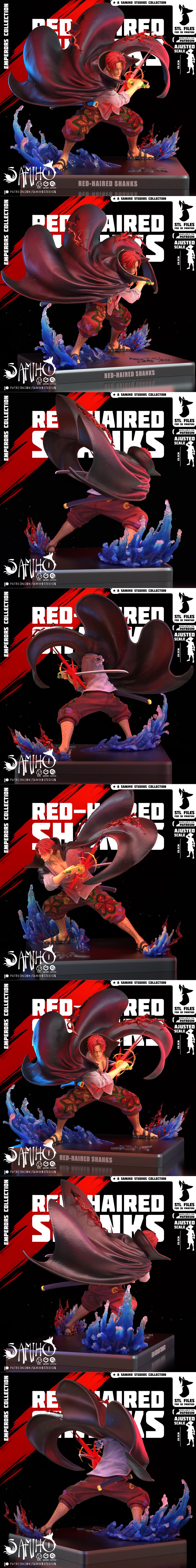 Samiho Studios - 红发香克斯 - 3D打印模型|Samiho Studios – Red-Haired Shanks – 3D Print Model STL