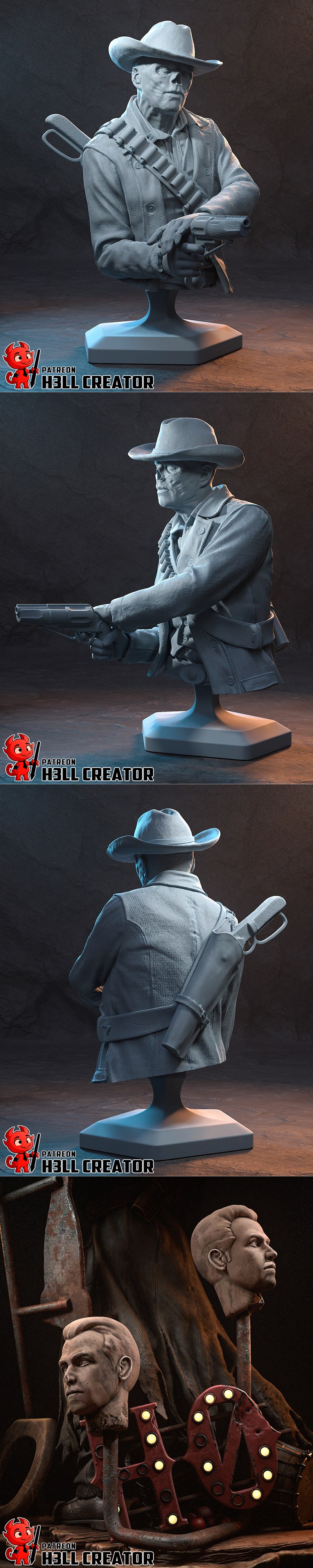 H3LL creator——鬼魂——3D打印模型|h3LL creator – Ghoul – 3D Print Model STL