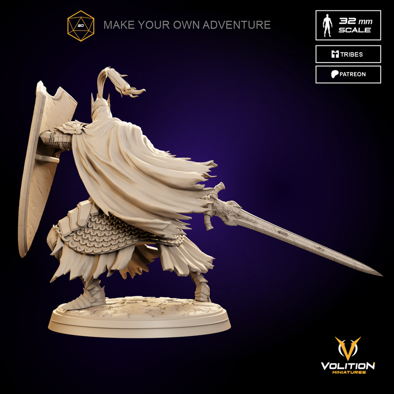 Volition Miniatures - Artorias - 黑魂 - 3D打印模型|Volition Miniatures – Artorias – Dark Souls – Fan Art – 3D Print Model
