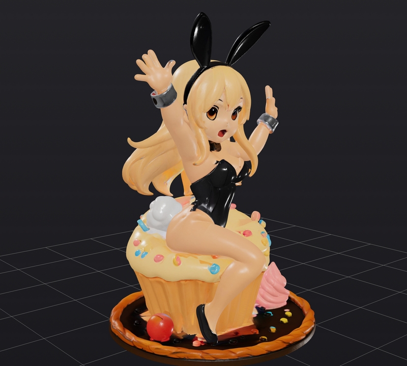 生日甜点女孩 3D打印模型|Cupcake Girl – Happy Birthday – 3D Print Model