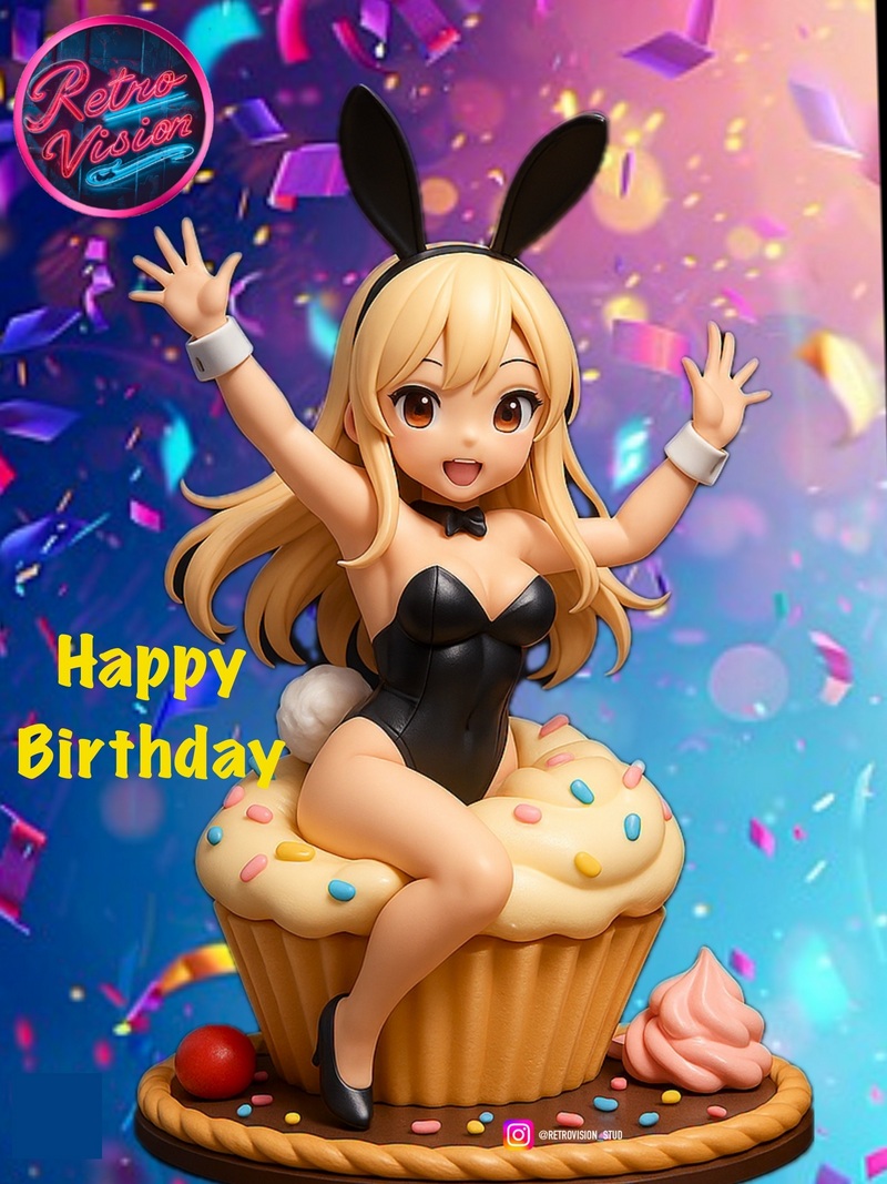 生日甜点女孩 3D打印模型|Cupcake Girl – Happy Birthday – 3D Print Model