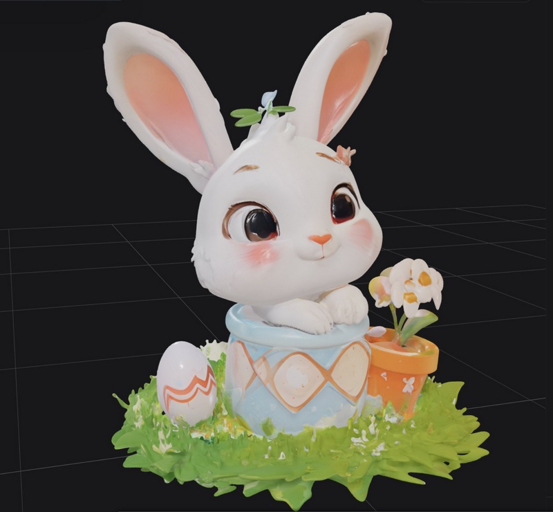 复活节兔子3D打印装饰模型|Easter Bunny Home Decor – 3D Print Model