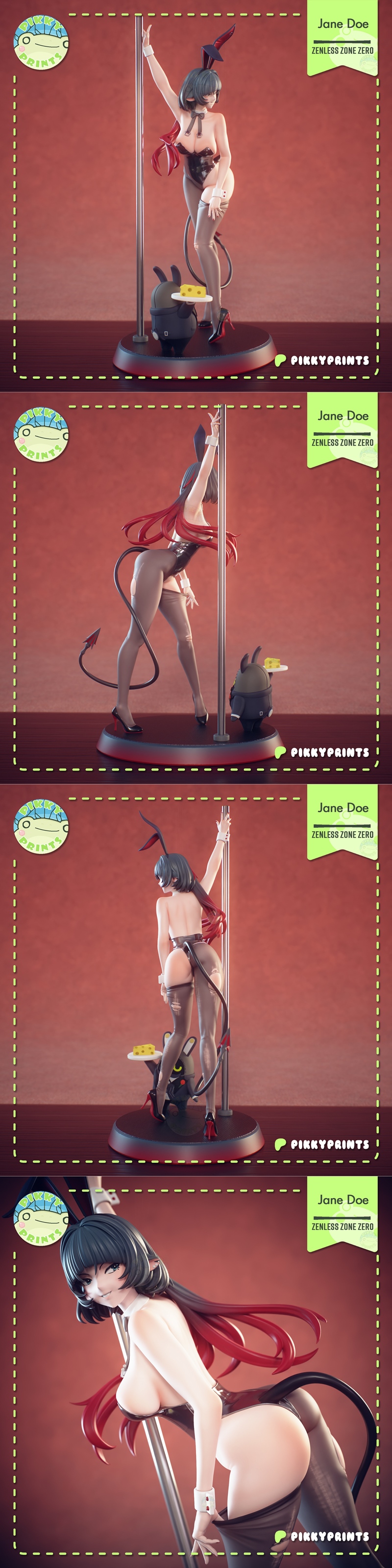 Pikky Prints – 《零之区》Jane Doe 3D打印模型|Pikky Prints – Zenless Zone Zero – Jane Doe – 3D Print Model STL