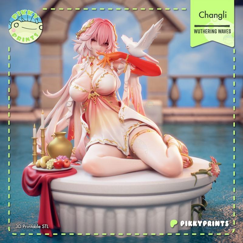 Pikky Prints – 墨香之波·长岭3D打印模型|Pikky Prints – Wuthering Waves – Changli – 3D Print Model STL
