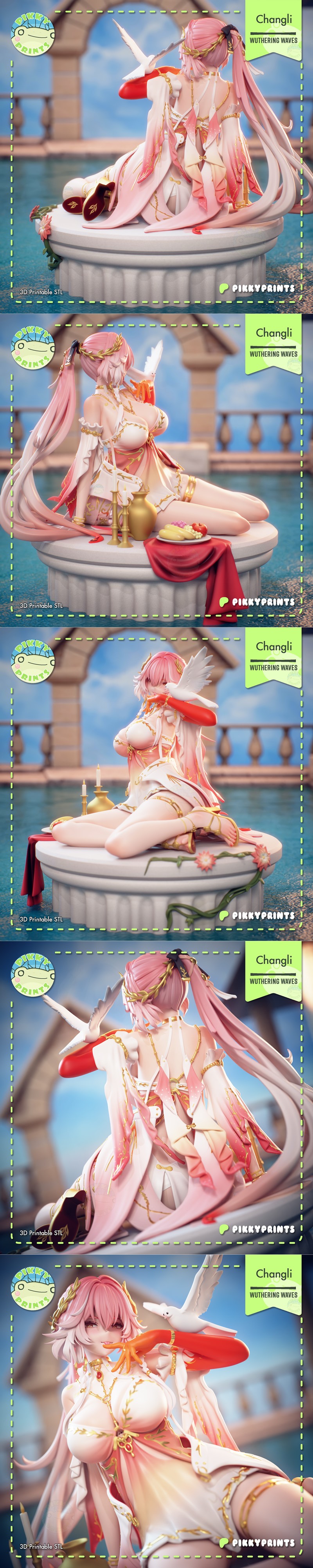 Pikky Prints – 墨香之波·长岭3D打印模型|Pikky Prints – Wuthering Waves – Changli – 3D Print Model STL