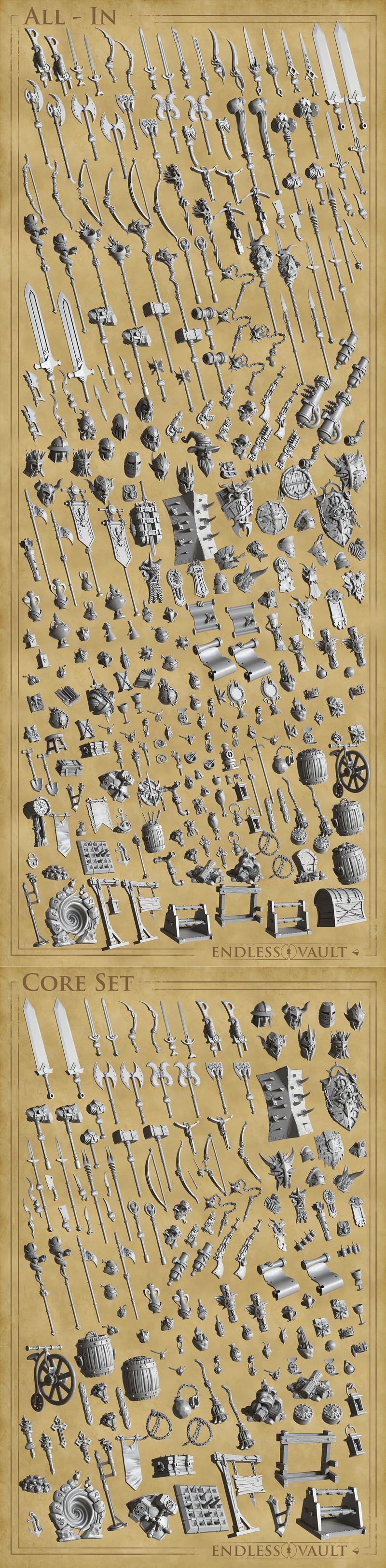 Cast n Play – Endless Vault，幻想之库：3D打印模型|Cast n Play – Endless Vault, Fantasy Vault – 3D Print Model STL