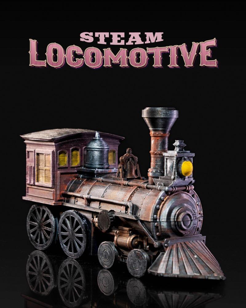 蒸汽机车 - 3D打印模型 STL|Steam Locomotive – 3D Print Model STL