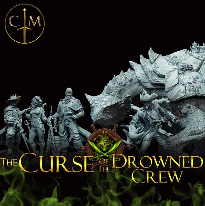 Claymore迷你模型——沉船 crew 3D打印雕像|Claymore Miniatures – The Curse of the Drowned Crew – 3D Print Model STL