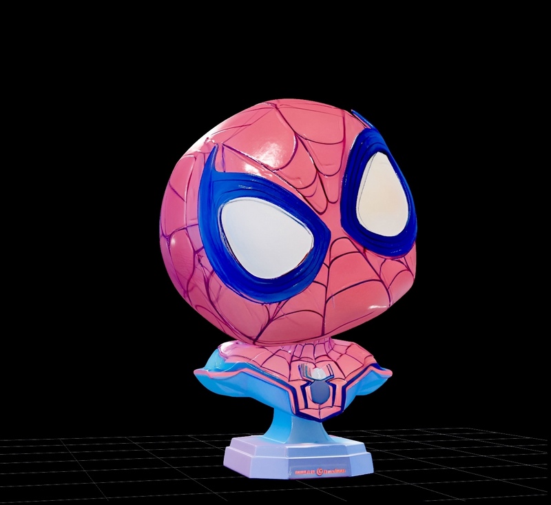 宝宝蜘蛛侠大头胸模 3D打印模型|Baby Spidey Big Head Bust – 3D Print Model