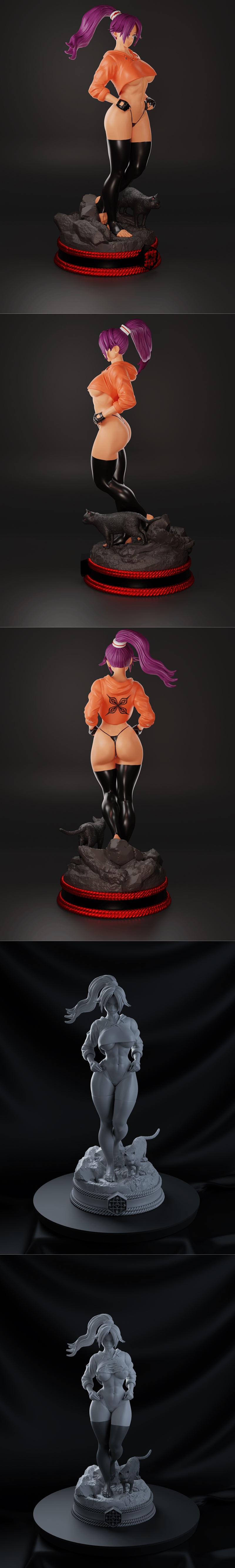 BrunoArt3D - 雾隐 - 3D打印模型|BrunoArt3D – Yoruichi – 3D Print Model STL
