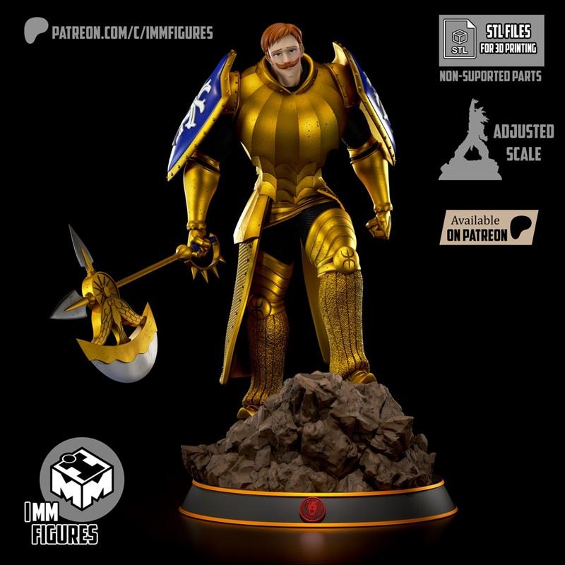 Escanor 3D打印模型|Imm Figures – Escanor – 3D Print Model STL