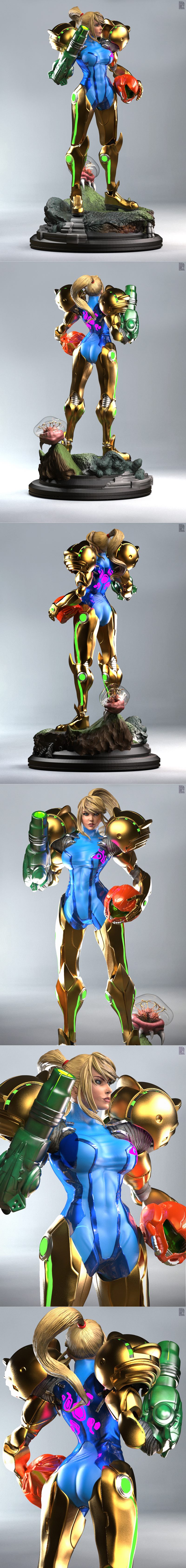 米哈伊尔·萨鲁斯 3D打印模型 苏美斯·阿兰|Soarez 3d – Metroid – Samus Aran – 3D Print Model STL