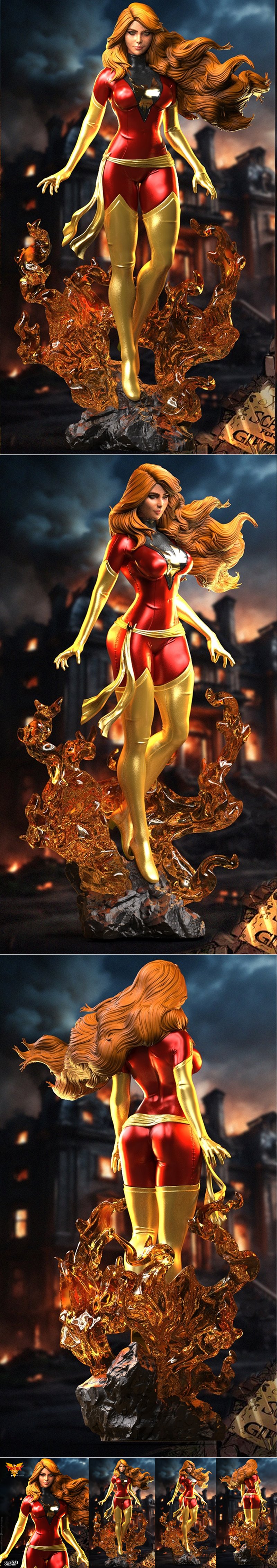 Soarez 3D打印模型：暗黑凤凰 - X战警|Soarez 3d – Dark Phoenix – X-Men – 3D Print Model STL