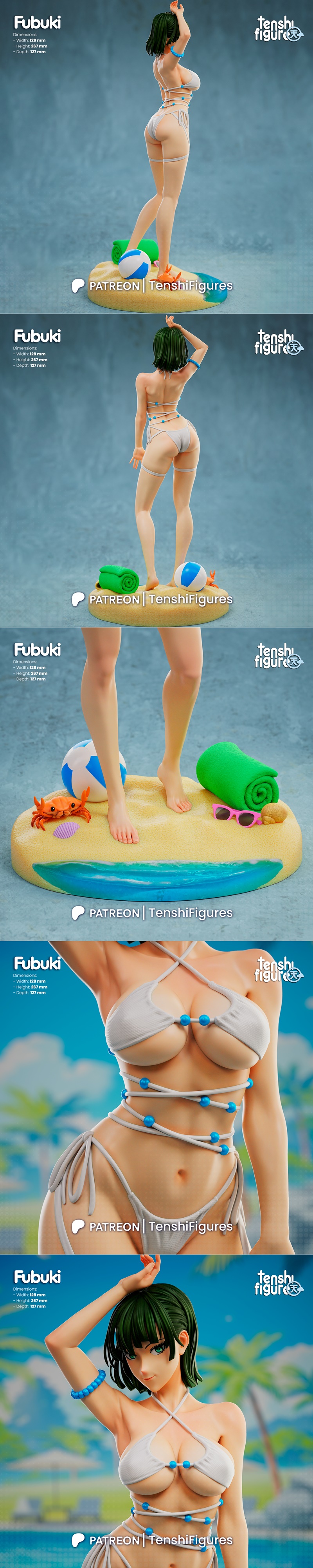 一拳超人 Fubuki 3D打印模型|Tenshi Figures – One Punch Man – Fubuki – 3D Print Model STL