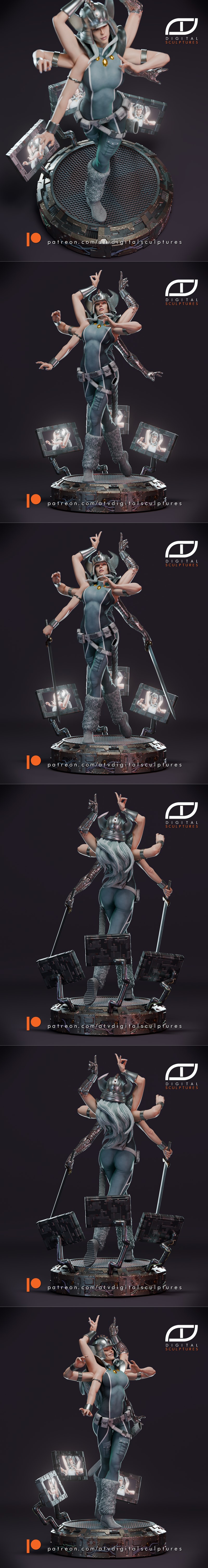 ATV数字雕塑·螺旋·3D打印模型|ATV Digital Sculptures – Spiral – 3D Print Model STL