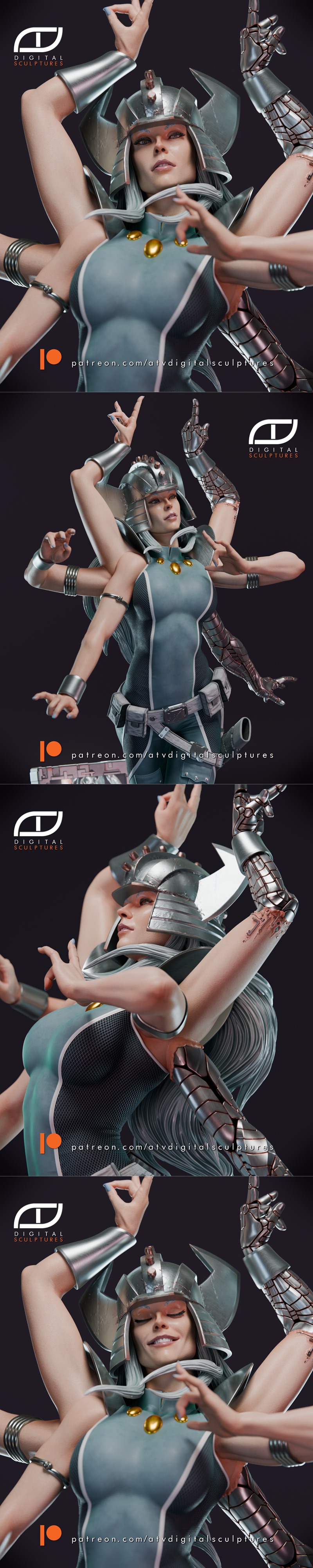 ATV数字雕塑·螺旋·3D打印模型|ATV Digital Sculptures – Spiral – 3D Print Model STL