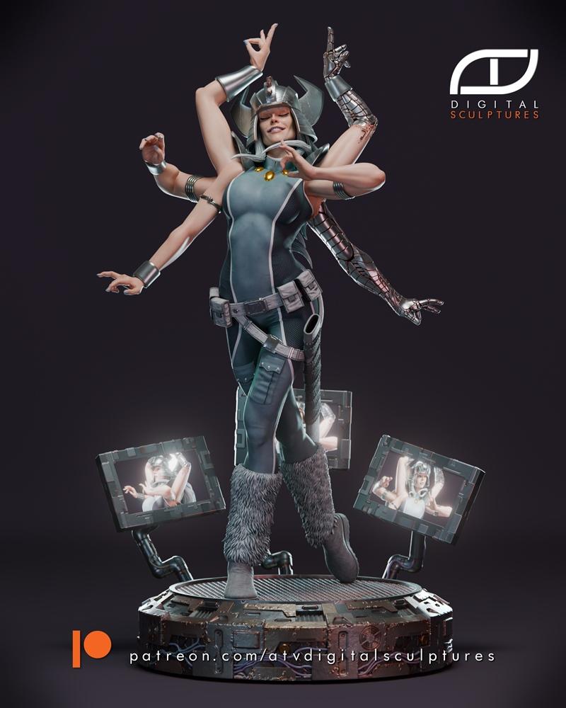 ATV数字雕塑·螺旋·3D打印模型|ATV Digital Sculptures – Spiral – 3D Print Model STL