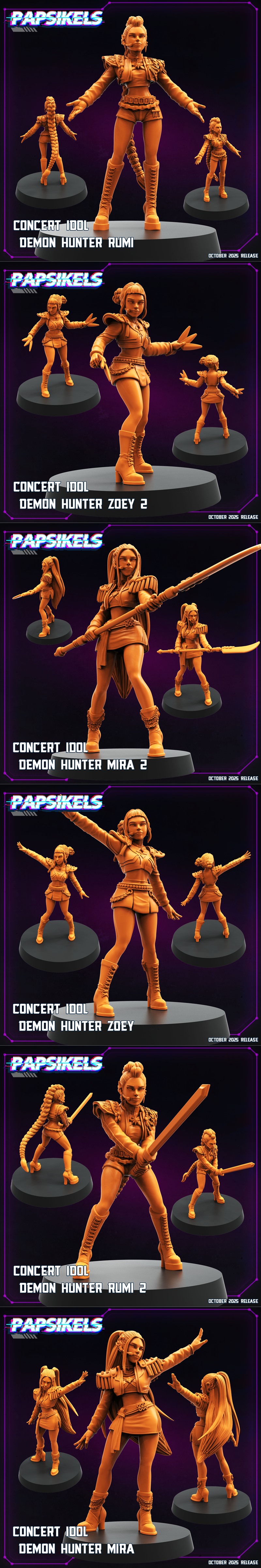 Papsikels迷你模型·赛博朋克2025十月版·3D打印模型|Papsikels Miniatures – Cyberpunk October 2025 – 3D Print Model STL