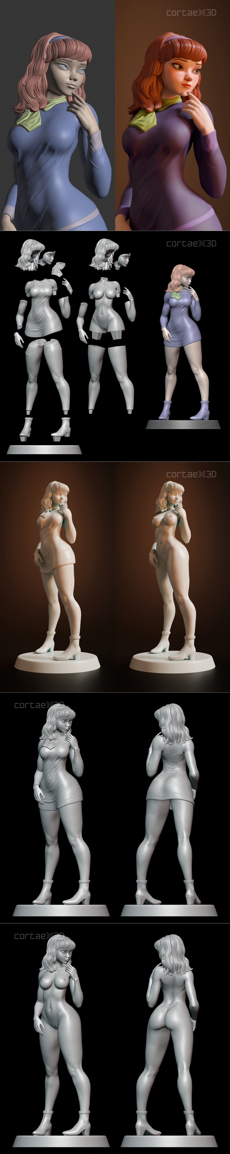 Daphne Blake cosplay 3D打印模型|Сortaex – Daphne Blake Cosplay V1 – 3D Print Model STL