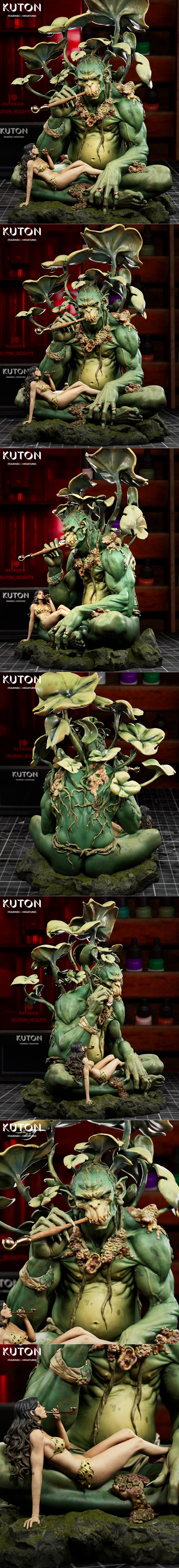 Kuton森林精灵组 3D打印模型|Kuton Figurines – The Forest Consort – 3D Print Model STL