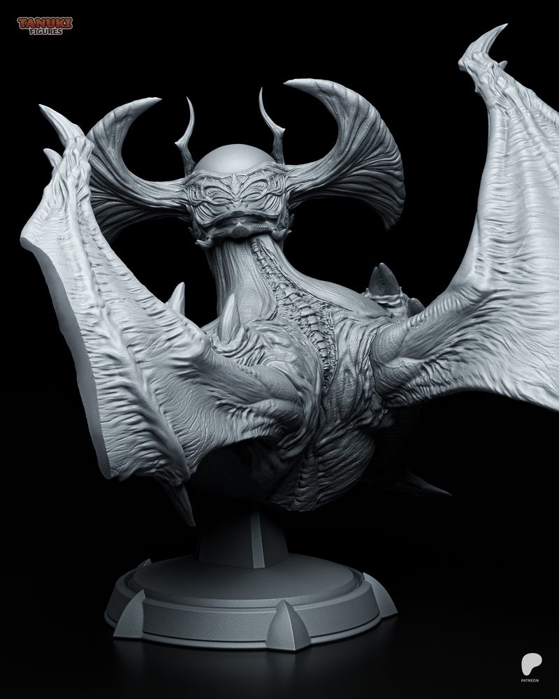 DevilMan恶魔人 3D打印模型|Tanuki Figures – DevilMan Bust – 3D Print Model