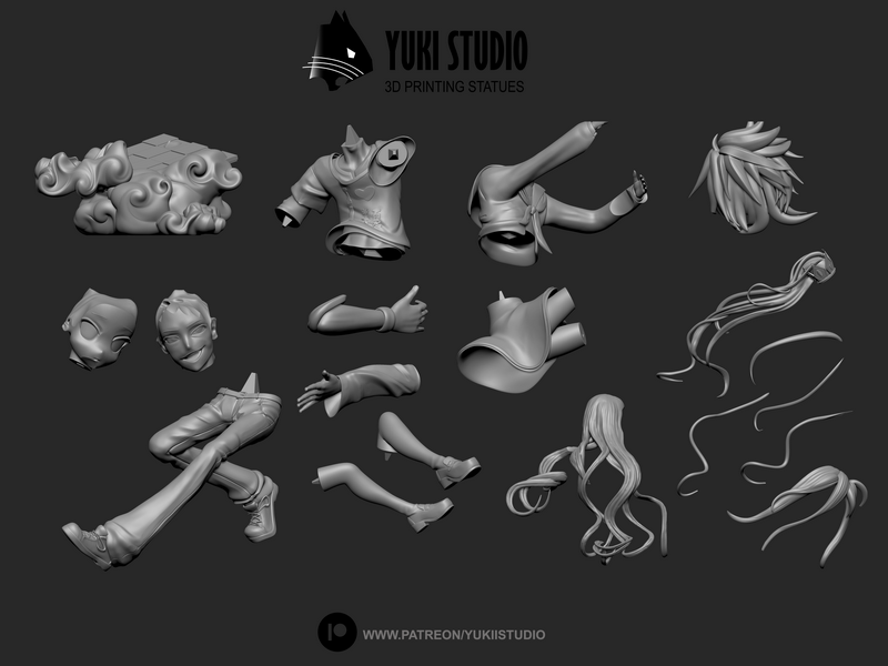 无游戏无生命 3D打印模型|No Game No Life Diorama – 3D Print Model