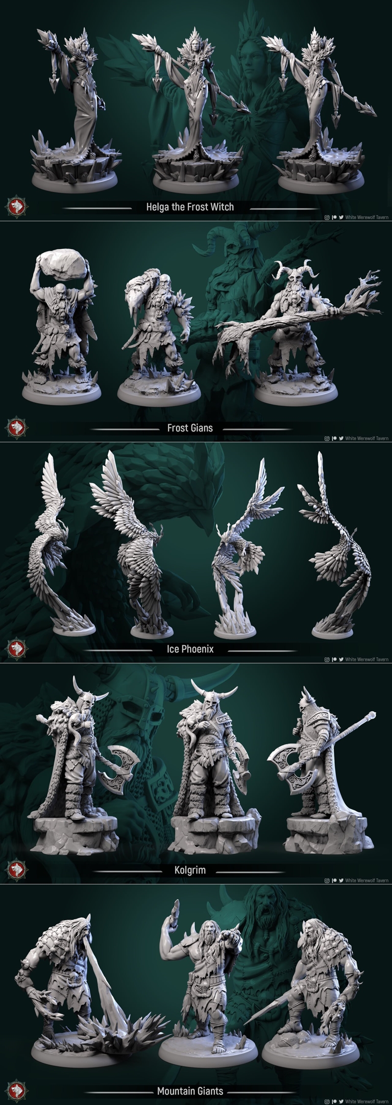 白狼酒馆 - 雪暴 - 3D打印模型|White Werewolf Tavern – Snow Storm – 3D Print Model STL