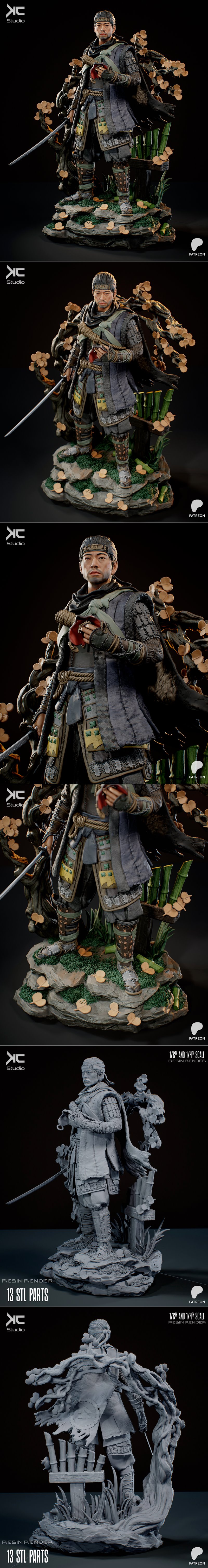 KC Studio - 《鬼泣：斩魂》3D打印模型|KC Studio – Ghost of Tsushima – 3D Print Model STL