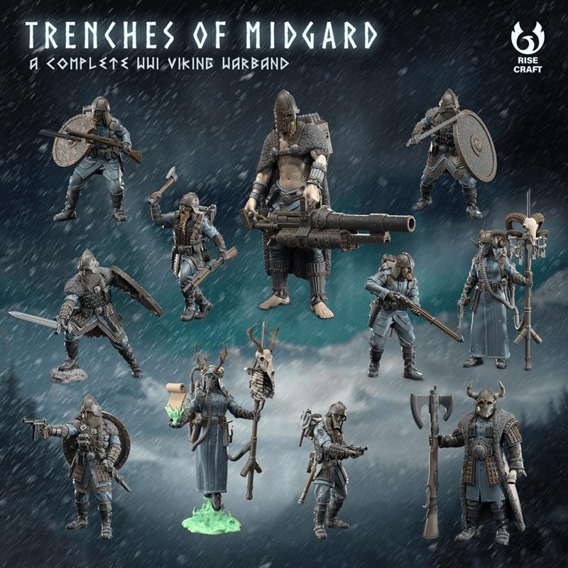 Rise Craft 3D打印模型：中洲战团战甲|Rise Craft – Trenches of Midgard – Warband – 3D Print Model STL