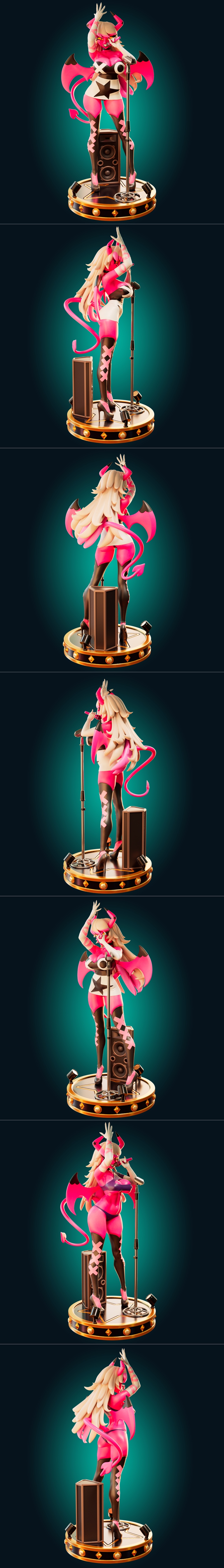 Verosika 3D打印模型：Mayday Helluva Boss角色造型|Officer Rhu – Verosika Mayday Helluva Boss – 3D Print Model STL