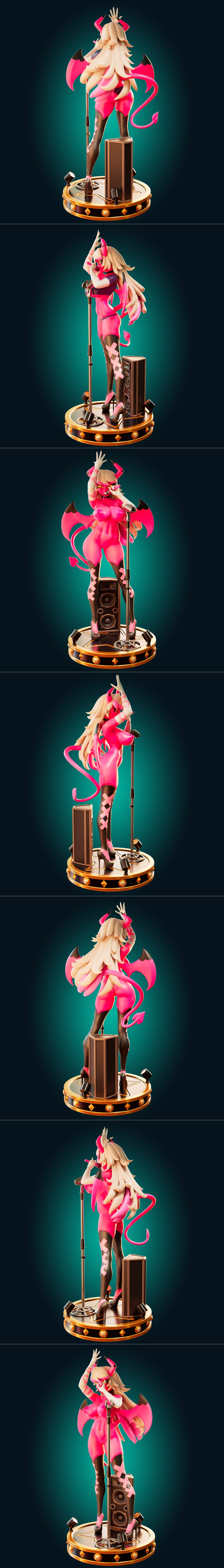 Verosika 3D打印模型：Mayday Helluva Boss角色造型|Officer Rhu – Verosika Mayday Helluva Boss – 3D Print Model STL