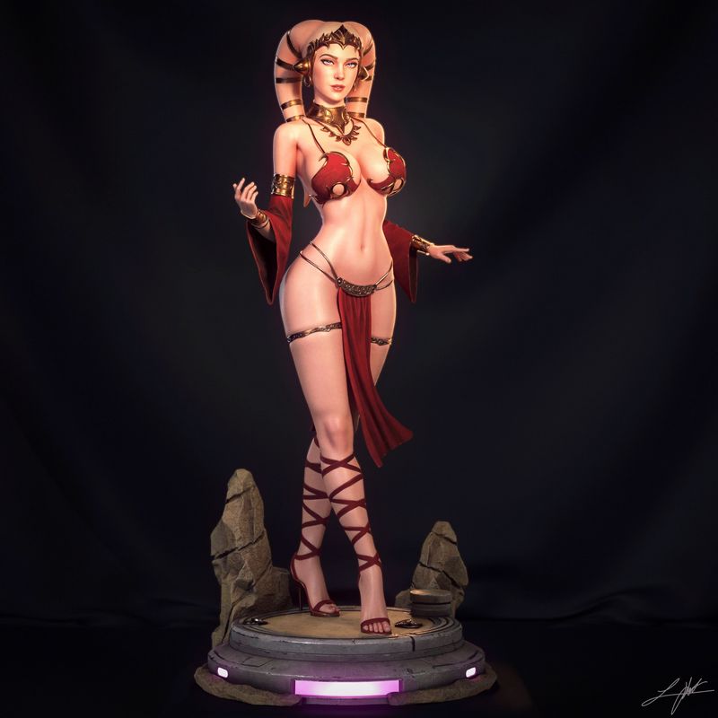Abe 3D - 《Twilek》女仆人3D打印模型|Abe 3D – Twilek Hostess – 3D Print Model