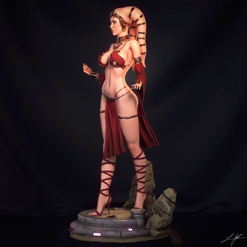 Abe 3D - 《Twilek》女仆人3D打印模型|Abe 3D – Twilek Hostess – 3D Print Model