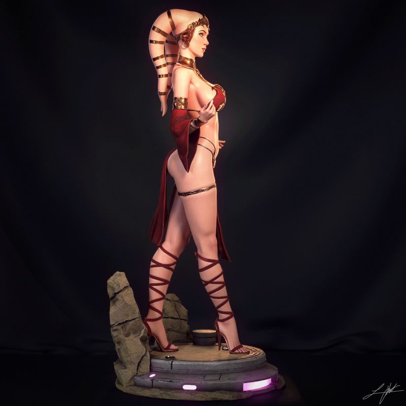 Abe 3D - 《Twilek》女仆人3D打印模型|Abe 3D – Twilek Hostess – 3D Print Model