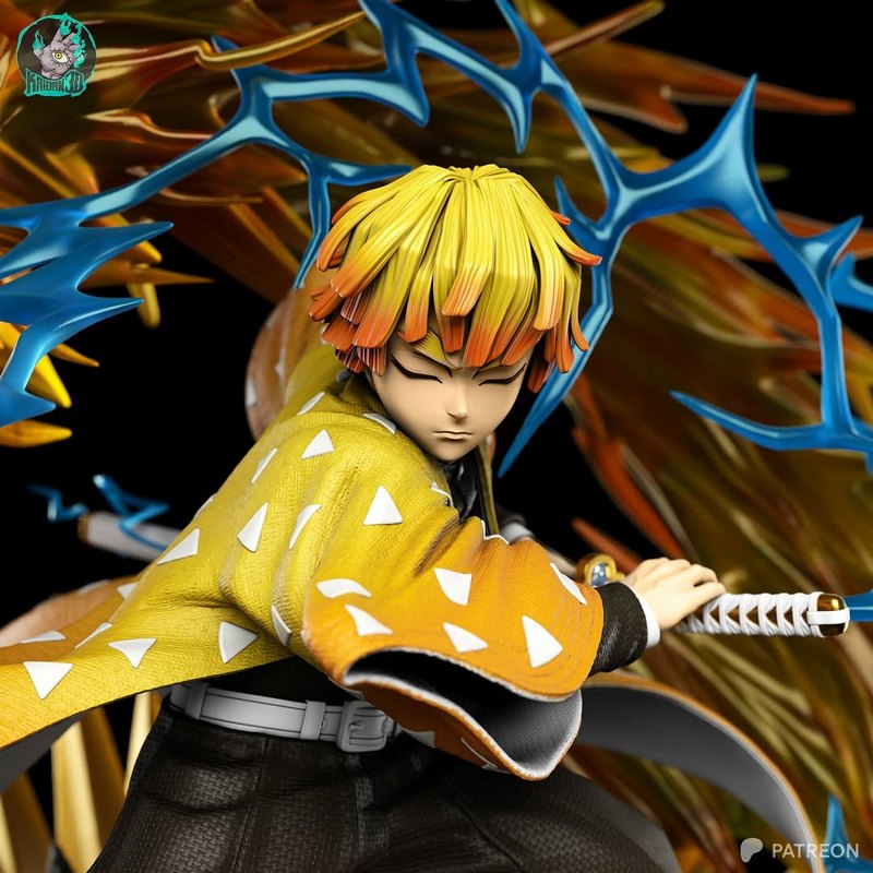 卡坦 甘谷十郎 3D打印模型|Kaidan – Zenitsu Agatsuma – 3D Print Model