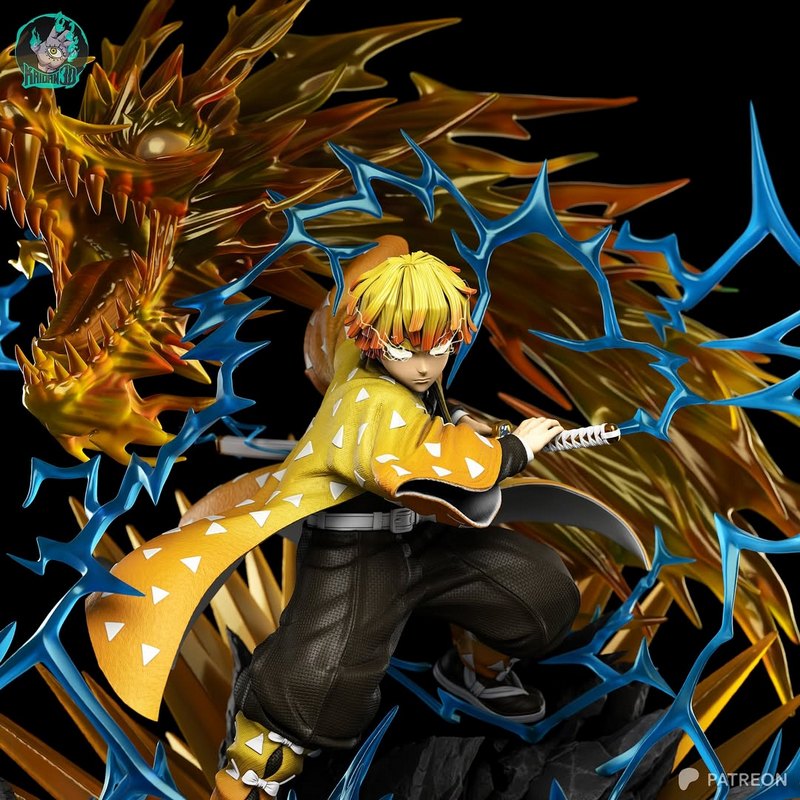 卡坦 甘谷十郎 3D打印模型|Kaidan – Zenitsu Agatsuma – 3D Print Model