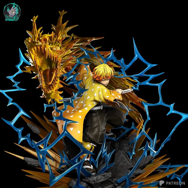 卡坦 甘谷十郎 3D打印模型|Kaidan – Zenitsu Agatsuma – 3D Print Model